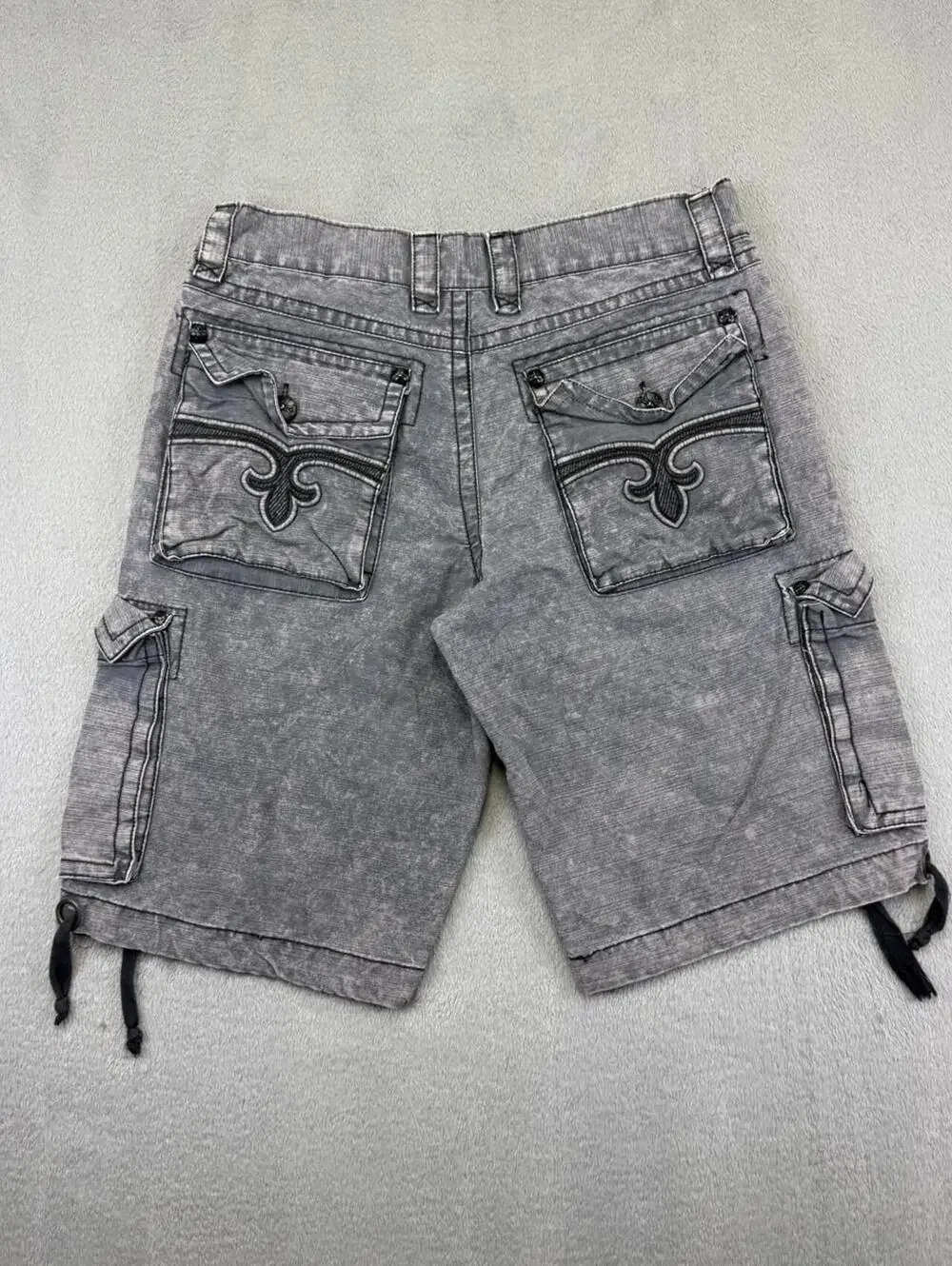 Blackjack Embroidered Denim Shorts